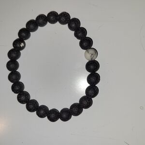 Black and White Beaded Bracelet